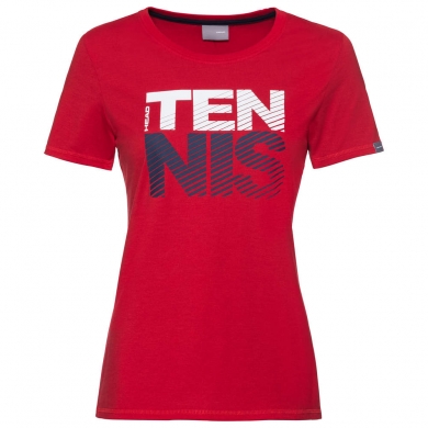 Head Tennis Shirt Club Lisa (Polyester/Cotton) Red Women